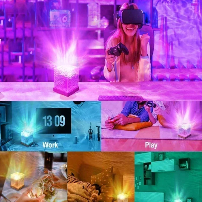 Ocean Wave Projector Light 16 Colors Midnight Aura Aurora Glow Lamp Home Office Bar Restaurant Underwater Projector Night Light - Image 5