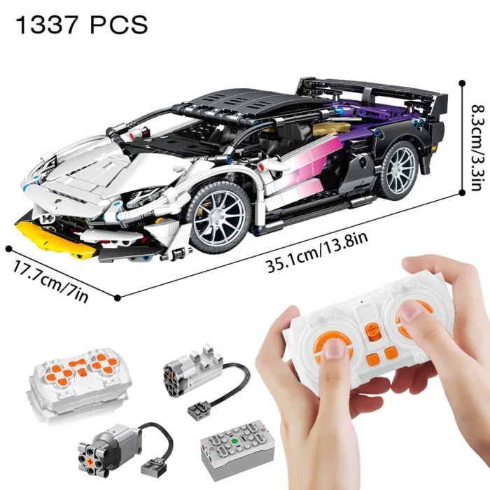 Riceblock Technical 1:14 Racing Sport Car Model Building Blocks Bricks MOC City Vehicle Supercar Adult Toy For Boy Children Gift - Image 6