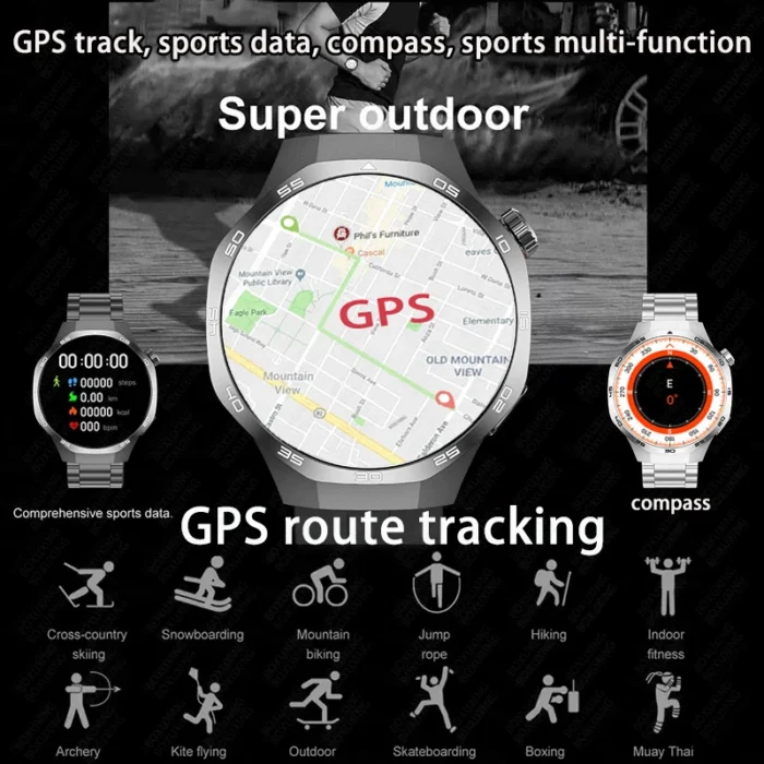 For Huawei Xiaomi GT5 Pro Smart Watch Men AMOLED HD Screen GPS NFC Heart Rate Bluetooth Call IP68 Waterproof SmartWatch 2025 New - Image 3