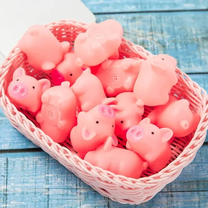 1pcs New Cute 4.5cm Dog Toys Pink Screaming Rubber Pig Pet Toys Squeak Squeaker Chew Gift Home Decorations - Image 4