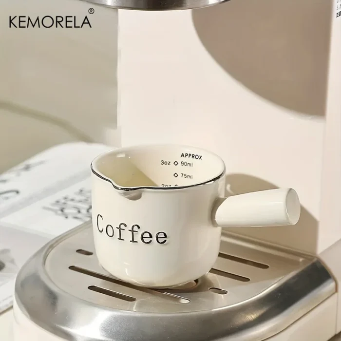 Kemorela 3oz/90ml Ceramic Measuring Cups Espresso Extraction Cup Transfer Cup Milk Cup With Scale kitchen tools - Image 3