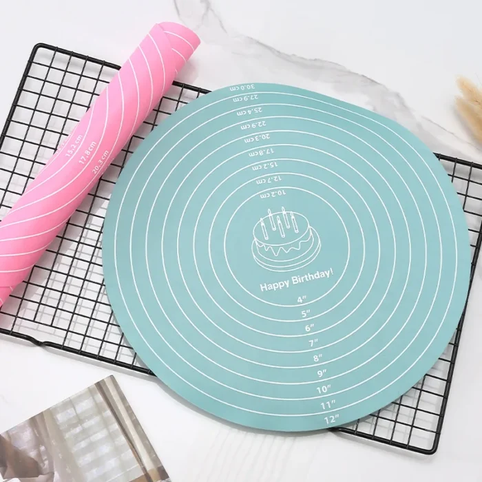 FAIS DU Cake Turntable Pat Silicone Baking Mat For Cake with Size Non-stick High Temperature Resistant Bake Tool Kitchen Gadget - Image 2