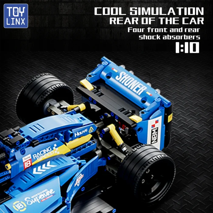 ToylinX F1 RC Race Cars 1161PCS Building Sets MOC Remote Control Building Blocks Collectible Model Car Suitable for Festive Gift - Image 4