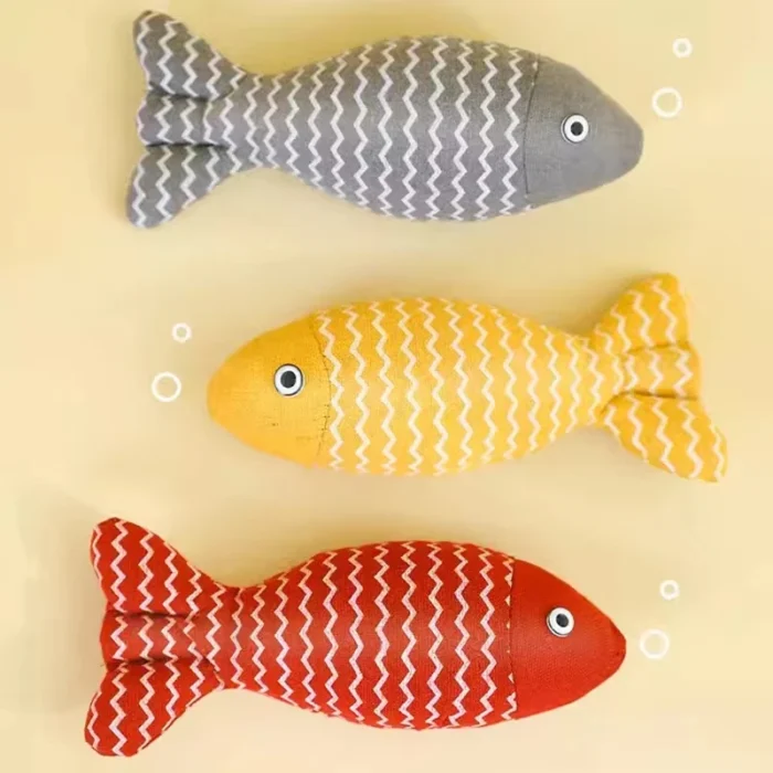 Cat Fish Toy Cat Scratcher Catnip Toy Interactive Simulation Fish Cat Mint Fidget Toys Stuffed Playing Toy For Cat Kitten - Image 2