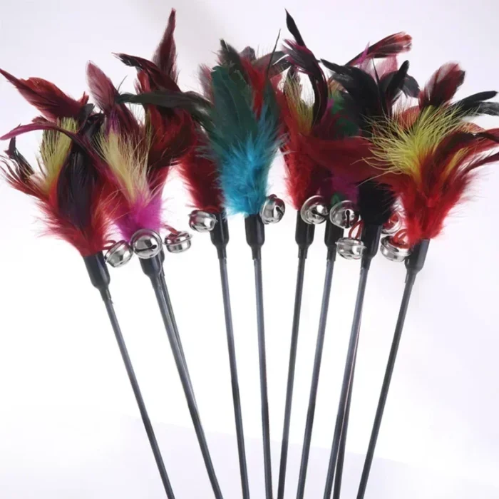 Cat Toy Feather Stick Toy for Cats Kittens Interactive Cat Toy Pet with Bell Pet Toys Cat Supplies Play Game Pet Products - Image 5