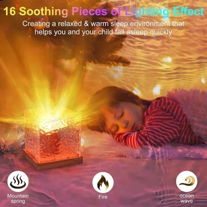 Ocean Wave Projector Light 16 Colors Midnight Aura Aurora Glow Lamp Home Office Bar Restaurant Underwater Projector Night Light - Image 2