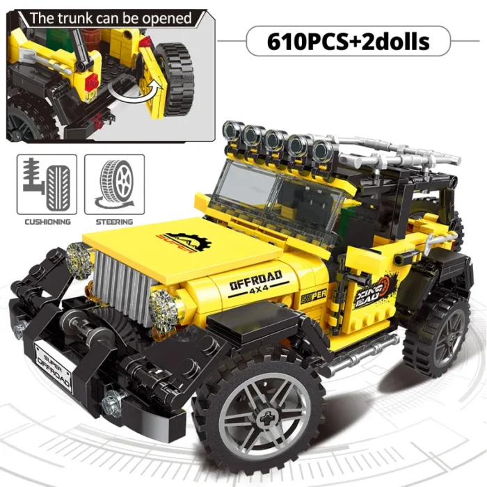ZKZC Technical Off-road Racing Vehicle Truck Car Model Building Blocks City Monster Trucks Bricks Toys For Children Gift - Image 6