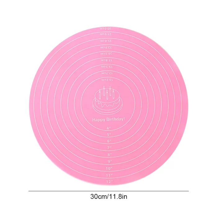 FAIS DU Cake Turntable Pat Silicone Baking Mat For Cake with Size Non-stick High Temperature Resistant Bake Tool Kitchen Gadget - Image 6