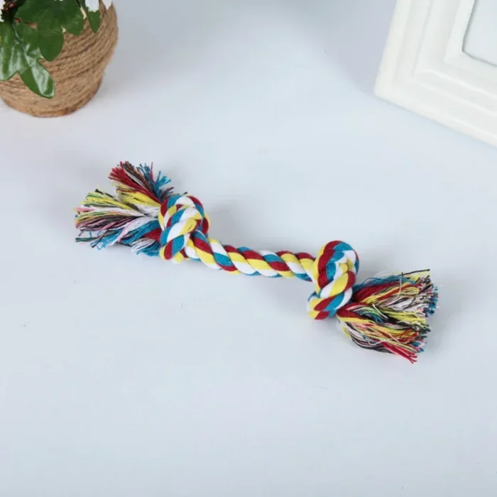 1 Pcs Pets Dogs Pet Supplies Pet Dog Puppy Cotton Chew Knot Toy Durable Braided Bone Rope Funny Tool (Random Color ) - Image 5