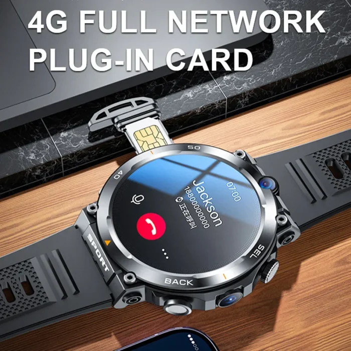4G LTE Smartwatch 2024 Android os GPS Video Voice Wi-Fi Call Messaging HD Dual Cameras 4G Sim Card WIFI Men's Smart Watch 2024 - Image 2