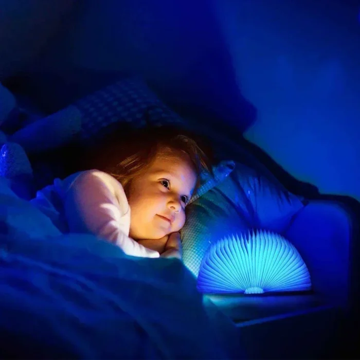 3D Folding Creative LED Night Light RGB Color USB Recharge Wooden Book Light Decor Bedroom Desk Table Lamp for Kid Brithday Gift - Image 6
