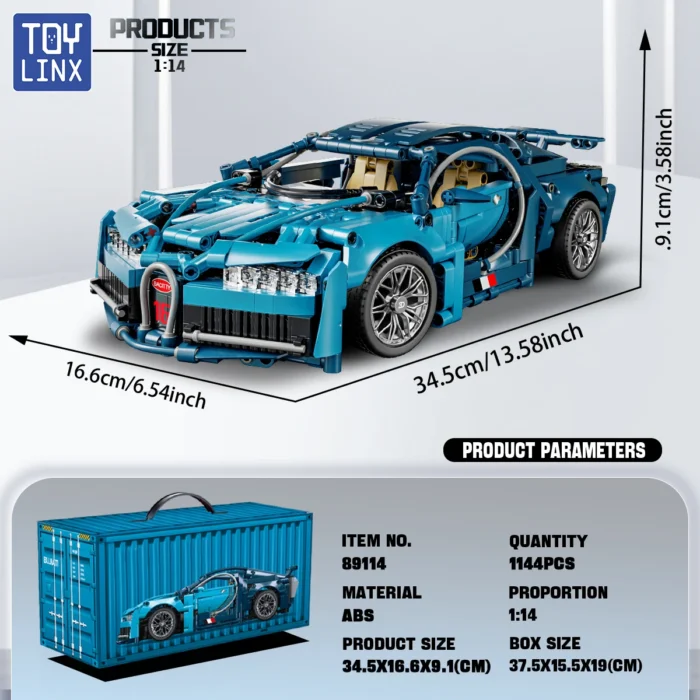 ToylinX 1:14 Supercar Building Block Toy Optional Power Group 14+ Technology Design Christmas Gift for Adults and Kids With Box - Image 2
