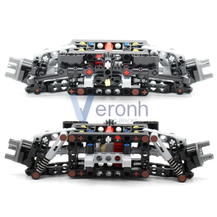 Compact Front Axle with Differential Steering Suspension Building Blocks Suitable for All-Wheel Drive MOC Technical Car Bricks - Image 3