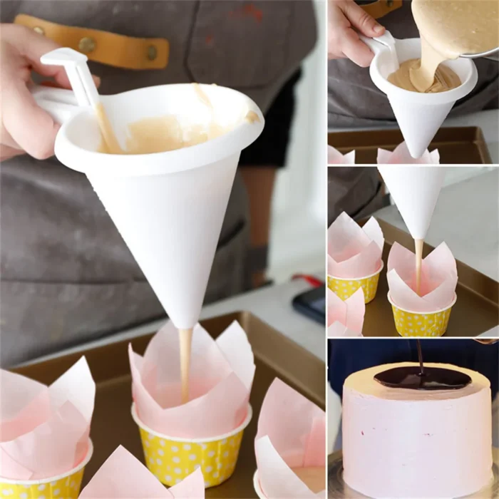 1PC Hand-held Baking Funnel Tools Adjustable Cream Batter Cupcake Chocolate Liquid Dispenser Pancake Baking Tools - Image 2