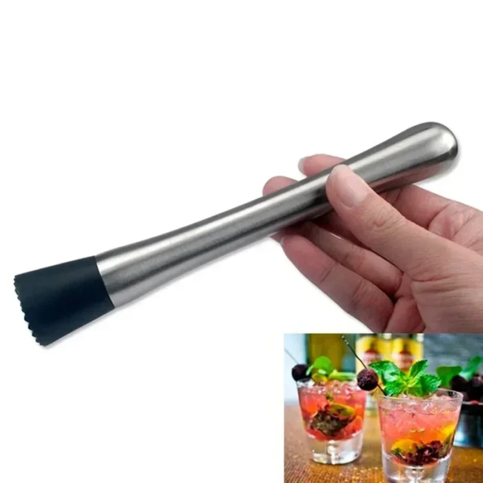 Durable Stainless Steel Wine Mixing Stick Muddler Cocktail Stirrer Shaker Ice Crusher Comfortable Grip Barware Tool - Image 4