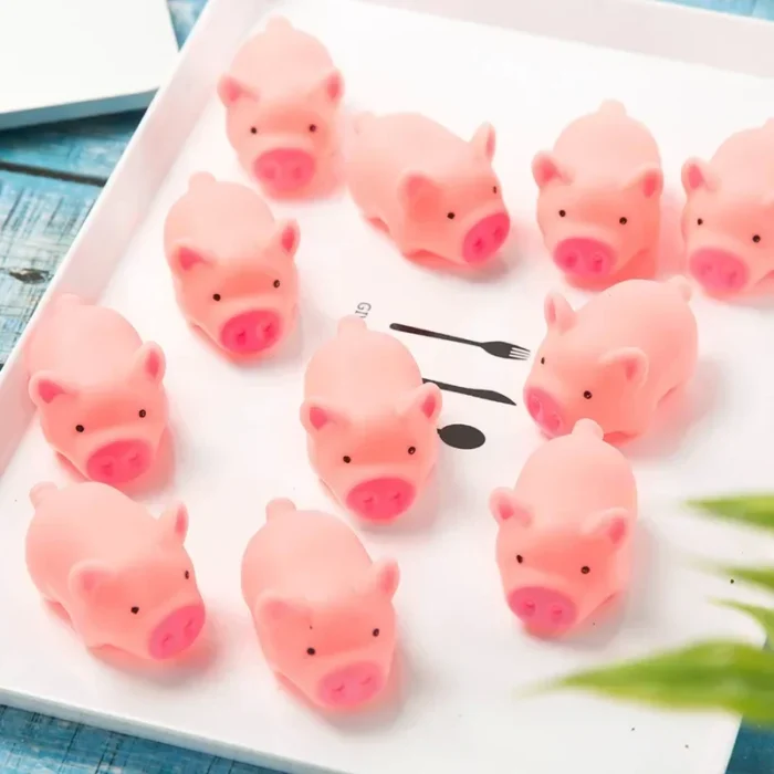 1pcs New Cute 4.5cm Dog Toys Pink Screaming Rubber Pig Pet Toys Squeak Squeaker Chew Gift Home Decorations - Image 2