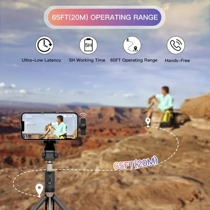 Wireless Lavalier Microphone Audio Video Recording Mini Microphone for iPhone Android Phone Live Broadcast Gaming Mic Portable - Image 4