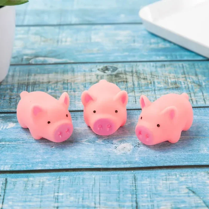 1pcs New Cute 4.5cm Dog Toys Pink Screaming Rubber Pig Pet Toys Squeak Squeaker Chew Gift Home Decorations - Image 3