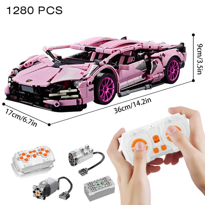 Riceblock Technical 1:14 Racing Sport Car Model Building Blocks Bricks MOC City Vehicle Supercar Adult Toy For Boy Children Gift - Image 2