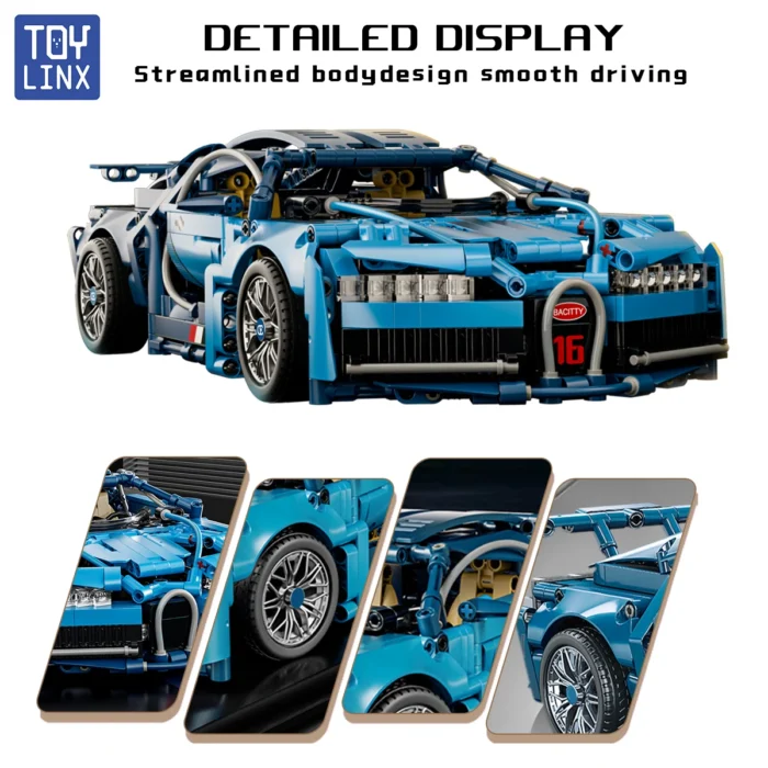ToylinX 1:14 Supercar Building Block Toy Optional Power Group 14+ Technology Design Christmas Gift for Adults and Kids With Box - Image 4
