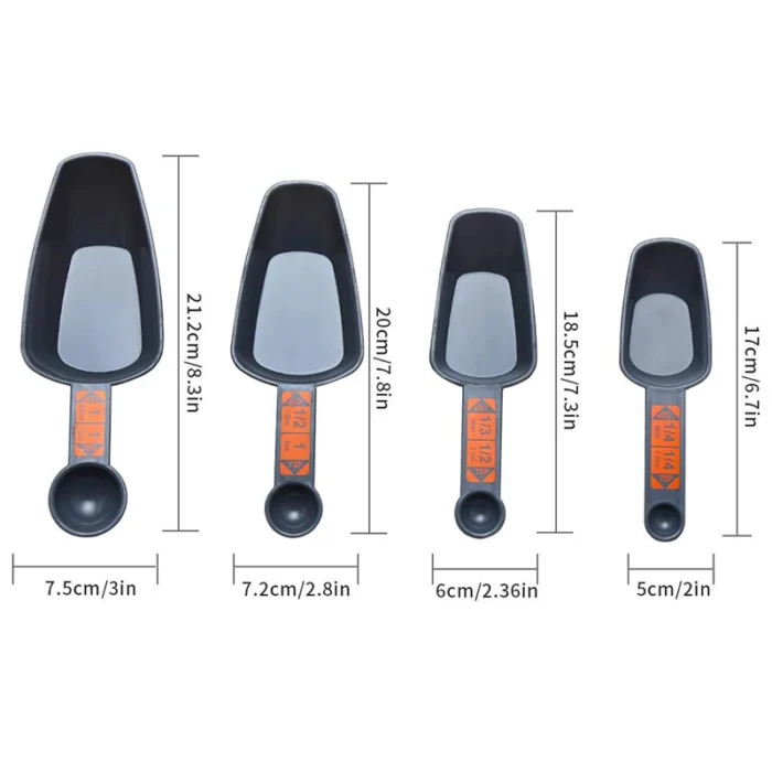 4pc Measuring Spoons Baking Cooking 1/4 Cup To 1 Cup PP Plastic With Scale Coffee Measuring Scoops Kitchen home Tool Accessories - Image 5