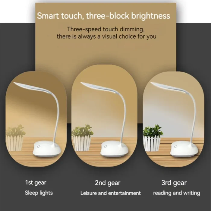 LED Reading Desk Lamp Portable Desk Lamp USB Charging Table Light Touch Dimming Learn Eye Protection Light Room Office Lighting - Image 5