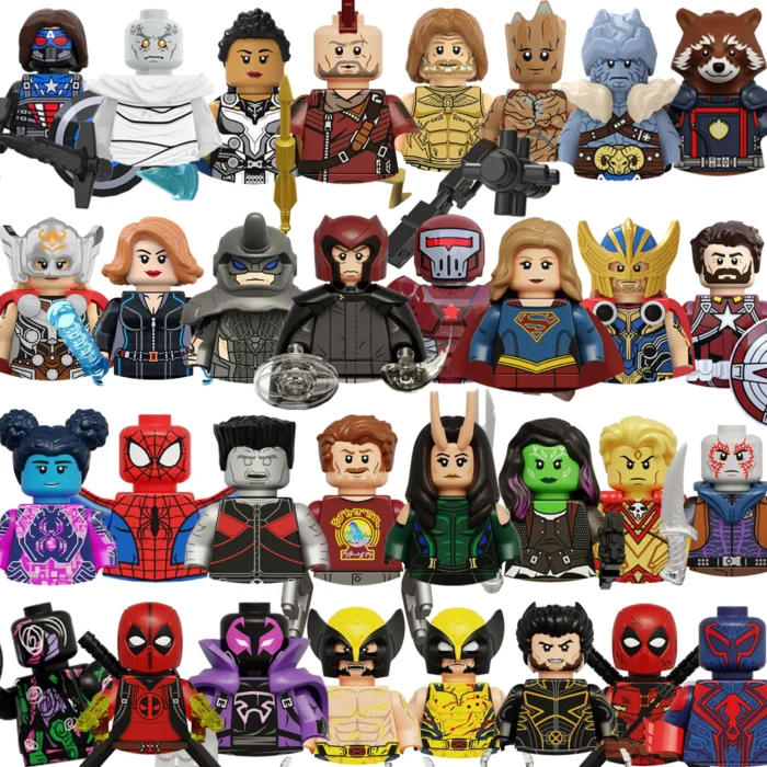 Marvel Blocks Brick Captain America Magneto Supergirl Mini Figure building blocks Hot toy children's party gift