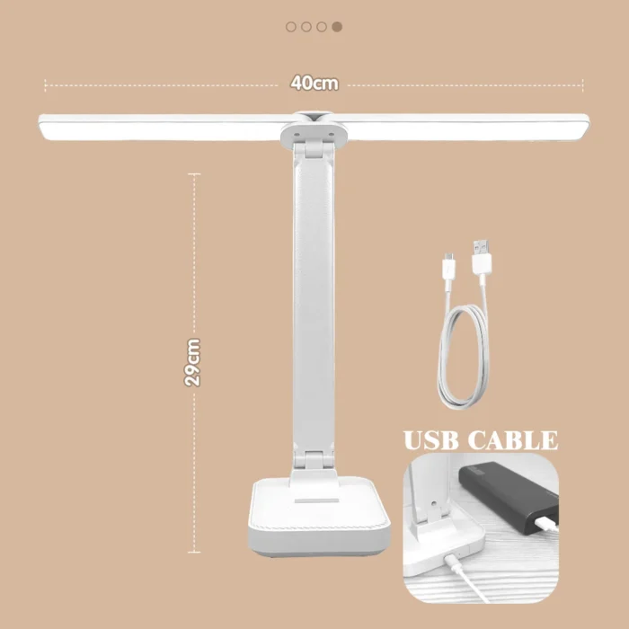 LED Desk Lamp USB Rechargeable Table Lamp 3 Levels Dimmable Touch Desk Lighting Eye Protection Foldable For Bedroom Desk Light - Image 3