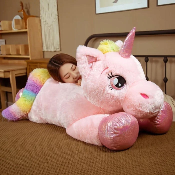 1Pcs 45/60/80/100cm Kawaii Giant Unicorn Plush Toy Soft Stuffed Plush Doll Colorful Horse Toys For Children Girl Birthday Gifts - Image 2