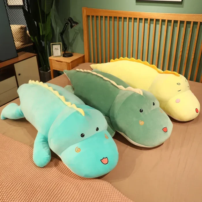 New 80CM Big Long Cute Dinosaur Plush Toy Soft Cartoon Animal Crocodile Plush Doll Boyfriend Pillow Child Girl Birthday Gift - Image 2