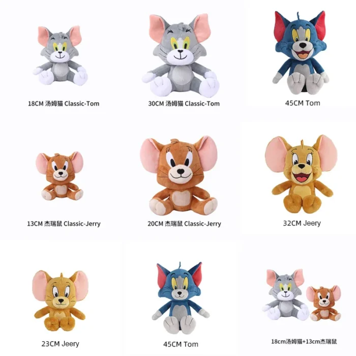 Anime Tom And Jerry Plush Toy Cartoon Movie Figures Cat Mouse Cute Plushies Stuffed Animal Doll Toys For Kids Gift Free Shipping - Image 5