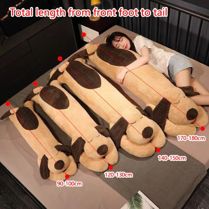 150CM Giant Lovely Soft Down Cotton Dog Plush Pillow Doll Stuffed Pet Doll Baby Long Sleep Pillow Accompany Gift for Girlfriend - Image 2