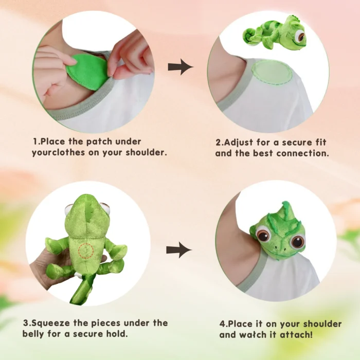 Pascal Rapunzel Chameleon Plush Toy Soft Stuffed Animals Plush Shoulder Plush Suitable for Parties Perfect Gift for Kids - Image 6