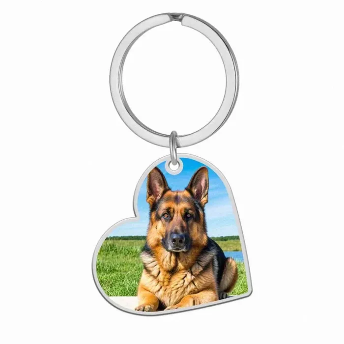 Print Demand Photo Keychain Personalized Custom Gift For Women Men Mother Father Dad Kid Child Family Stainless Steel Key Ring - Image 4