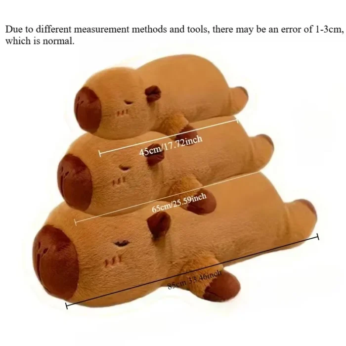 Kawaii Capybara Long Sleep Pillow Stuffed Capibara Plushie Cute Fluffy Doll Soft Sofa Cushion Nap Sleeping Toys for Home Bed - Image 2