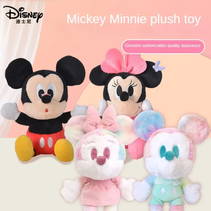 20cm Disney Minnie Mickey Plush Doll Anime Cartoon Kawaii Mickey Mouse Toys Girlfriend Surprise Couple Christmas Birthday Gifts - Image 2
