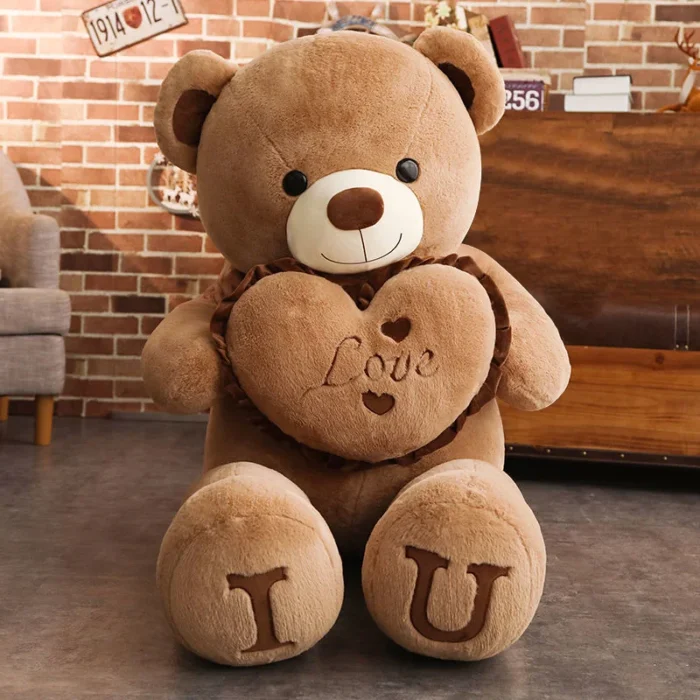 100cm Big I LOVE YOU Bear Plush Toy Lovely Huge Stuffed Soft Bear Doll Lover Bear Kids Toy Birthday Gift For Girlfriends - Image 3