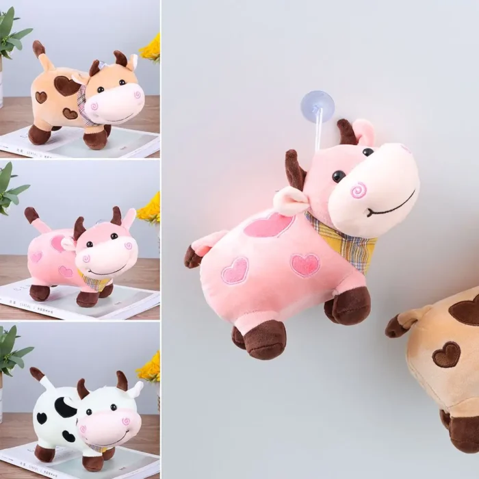 Cute Cartoon Little Color Cow Doll 28cm Super Soft Calf Plush Toy with Scarf Kawaii Bull Doll Great Gifts - Image 2