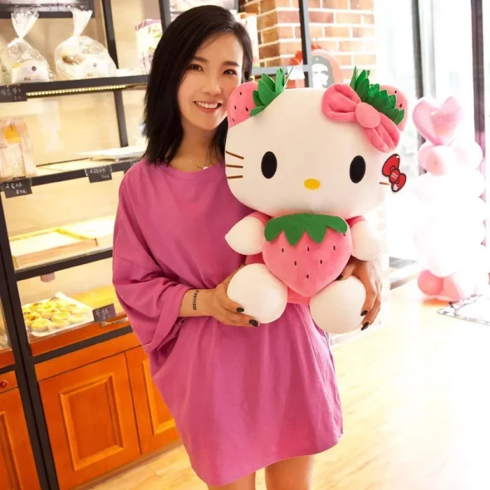 22cmHello Kitty Plush Toy Plushies Sanrio Doll Kuromi Home Decoration Room Pillow Cinnamoroll Kawaii Children Birthday Gift Girl - Image 3