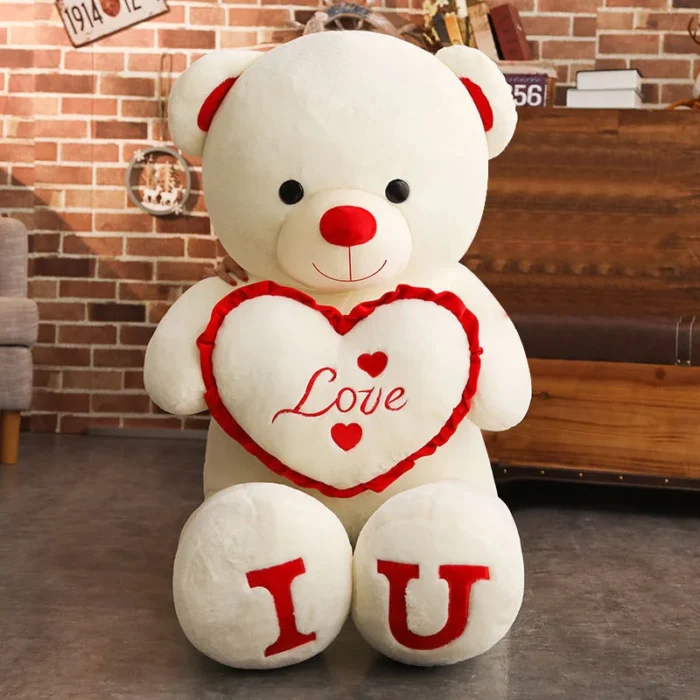 100cm Big I LOVE YOU Bear Plush Toy Lovely Huge Stuffed Soft Bear Doll Lover Bear Kids Toy Birthday Gift For Girlfriends - Image 6