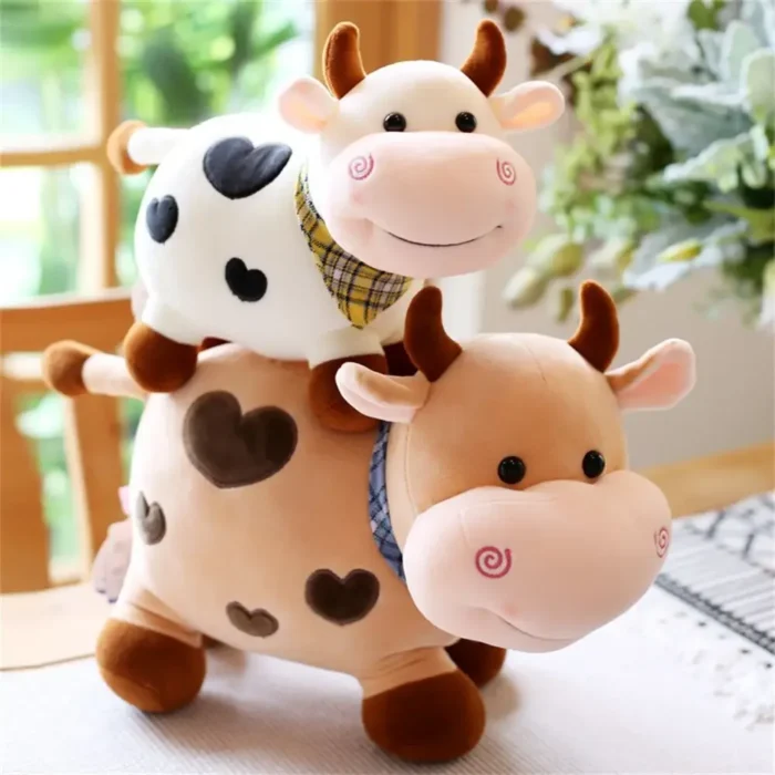 Cute Cartoon Home Decoration Cow Plush Toy Kids Toy Stuffed Animals Animal Plush Doll Smile Cow Stuffed Toy Cattle Plush Toy - Image 3