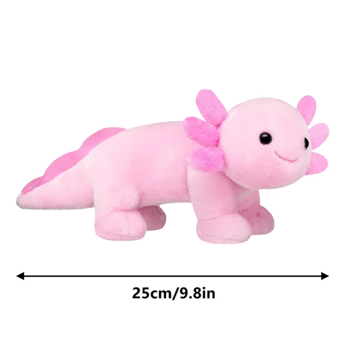 New 25cm Pink Axolotl Plush Toy Soft Stuffed Animal Cartoon Plushie Axolotl Dolls Kids Adults Gamer Gift Home Decoration - Image 3