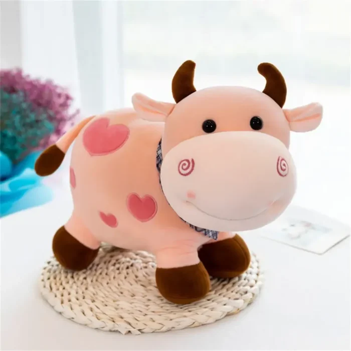 Cute Cartoon Home Decoration Cow Plush Toy Kids Toy Stuffed Animals Animal Plush Doll Smile Cow Stuffed Toy Cattle Plush Toy - Image 5