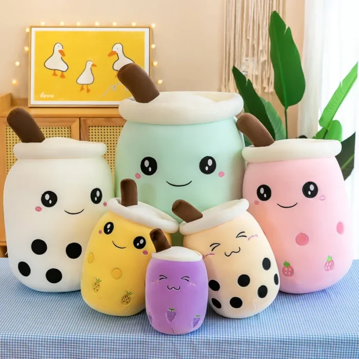 Cute Stuffed Boba Plush Bubble Tea Real-life Bubo Food Milk Cup Plushie Pillow Soft Kawaii Plush Toys Gifts for Kids Adult 24CM - Image 5