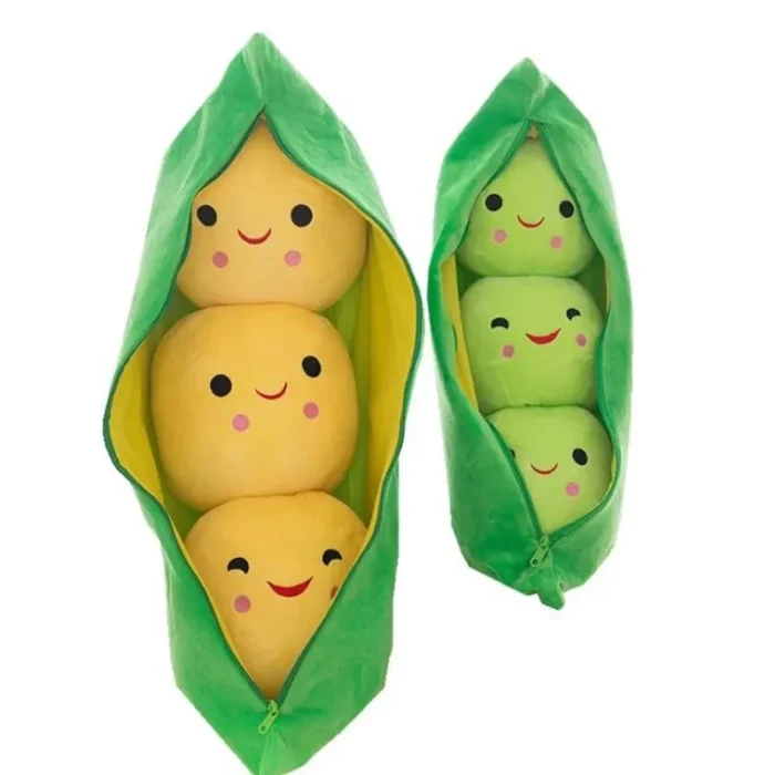 25CM Cute Children's Baby Plush Peas Filled Plant Doll Toy Children Kawaii Quality Pea-shaped Pillow Toy Boy Girl Gift - Image 6