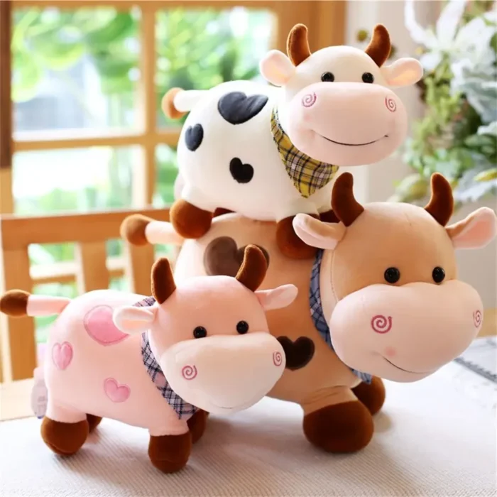 Cute Cartoon Home Decoration Cow Plush Toy Kids Toy Stuffed Animals Animal Plush Doll Smile Cow Stuffed Toy Cattle Plush Toy - Image 2