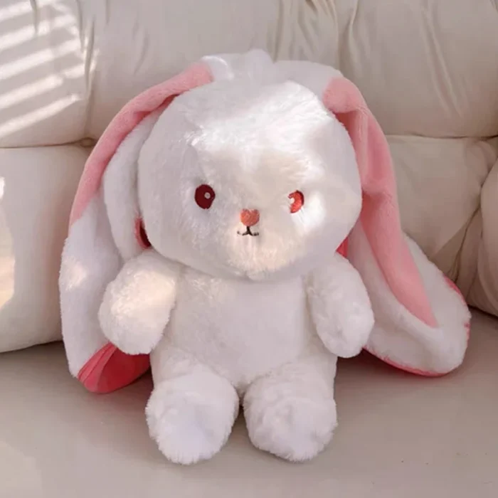 25cm Cute Strawberry Carrot Rabbit Plush Toy Stuffed Creative Into Fruit Transform Baby Cuddly Bunny Doll for Kid Birthday Gift - Image 4