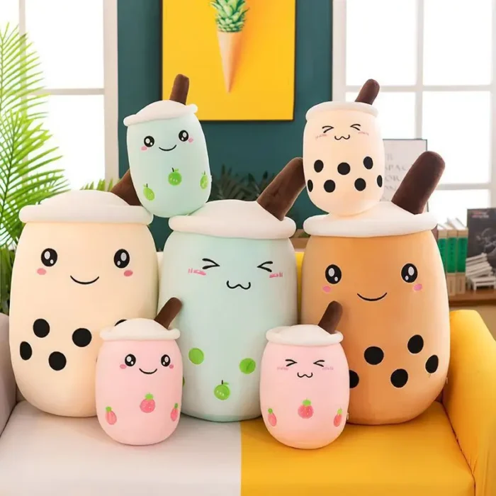 Cute Stuffed Boba Plush Bubble Tea Real-life Bubo Food Milk Cup Plushie Pillow Soft Kawaii Plush Toys Gifts for Kids Adult 24CM - Image 2