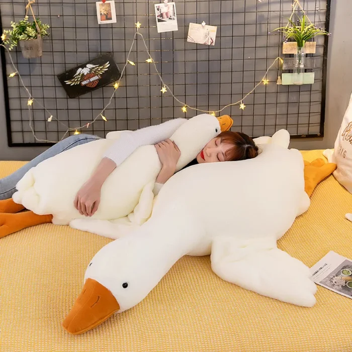 Hot 50/90/130CM Funny Goose Plush Stuffed Soft Duck Sleeping Pillow Sofa Cushion Kids Girlfriend Birthday Gift Toy - Image 2