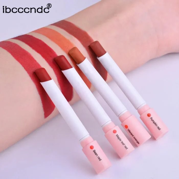 4-Lasting Stick Waterproof Lip Set - Long-Lasting Matte Lipstick with Transparent Finish - Perfect Valentine's Day Gift for Her - Image 5